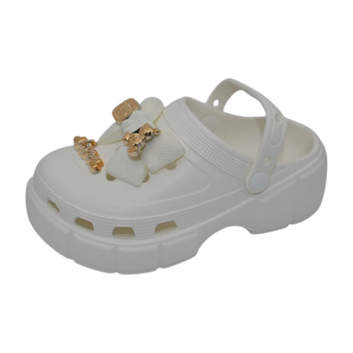 Papuci din spuma EVA, pentru fete, Mini Junior PSF-100625MJA, Alb [3]