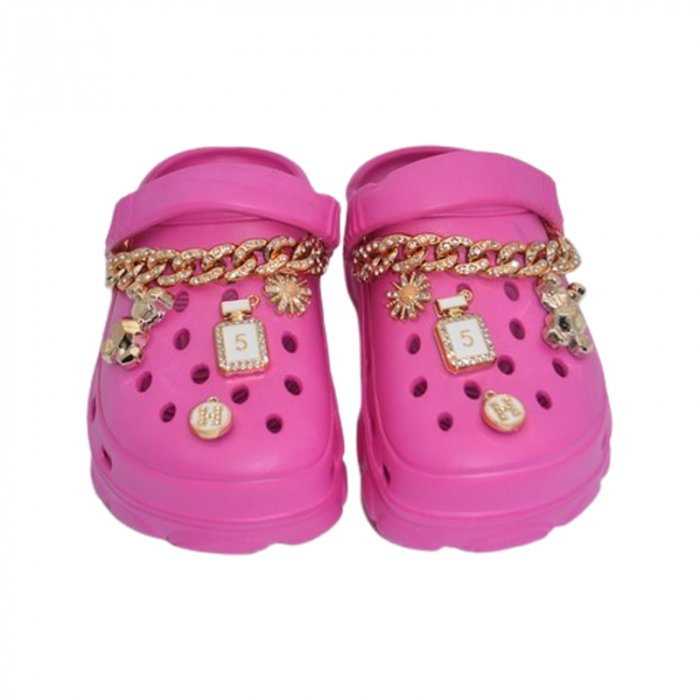 Papuci din spuma EVA, pentru fete, Mini Junior PSF-1006F, Fucsia [5]