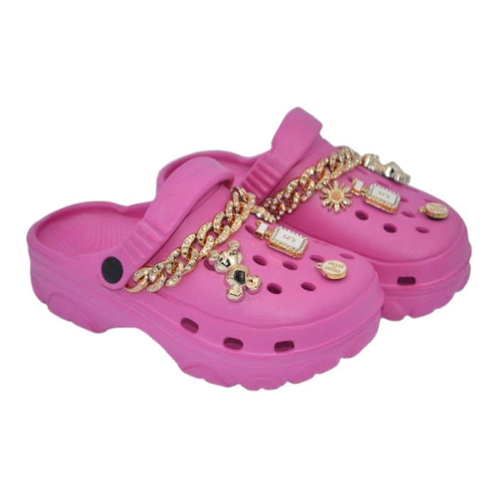 Papuci din spuma EVA, pentru fete, Mini Junior PSF-1006F, Fucsia [2]
