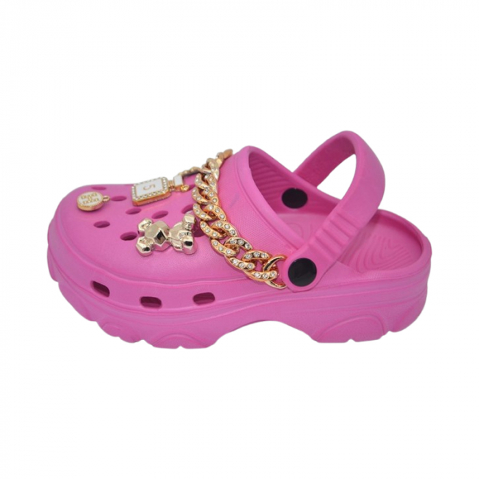 Papuci din spuma EVA, pentru fete, Mini Junior PSF-1006F, Fucsia [3]