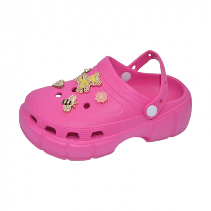 Papuci din spuma EVA, pentru fete, Mini Junior PSF-100625F, Fucsia [3]
