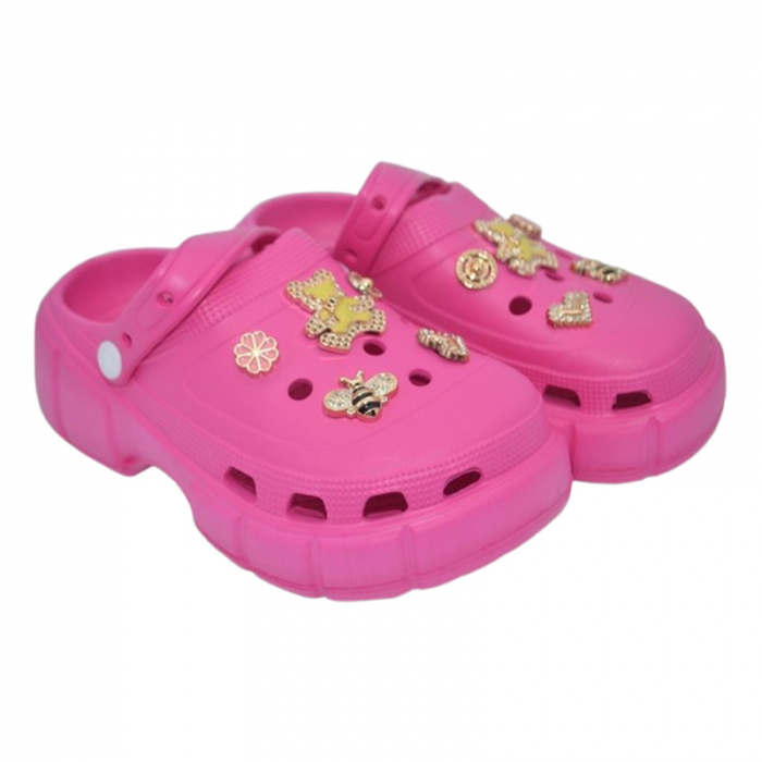 Papuci din spuma EVA, pentru fete, Mini Junior PSF-100625F, Fucsia [2]