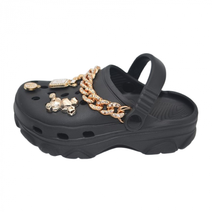 Papuci din spuma EVA, pentru fete, Mini Junior PSF-1006N, Negru [3]