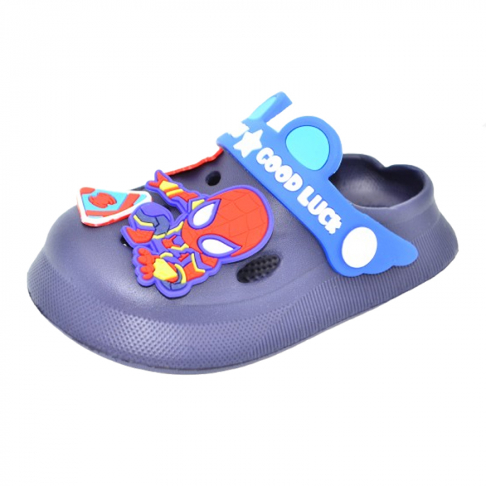 Papuci din spuma EVA Spider Man pentru baieti Mini Junior PAP-MJ4, Bleumarin [1]