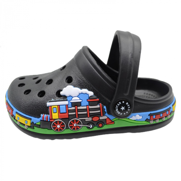 Papuci pentru baieti American Club NH 46/22N, Negru [2]