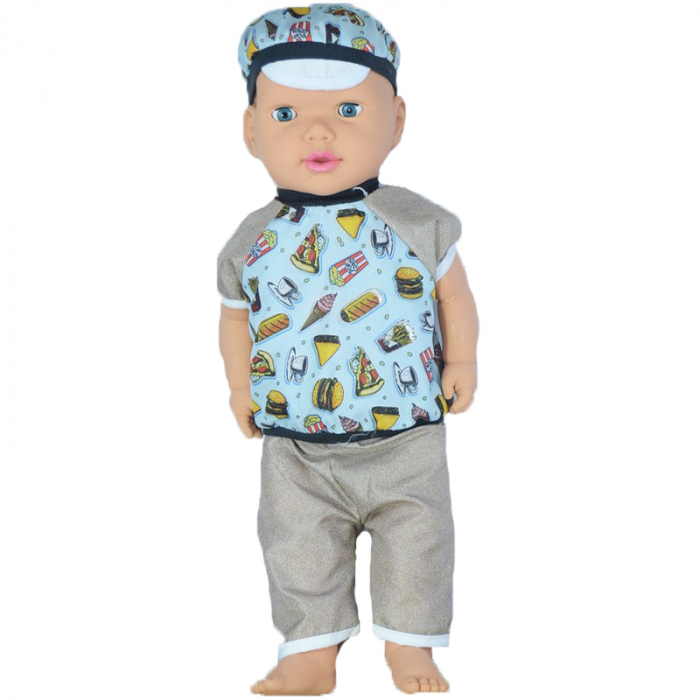 Papusa baietel 60 cm pentru fete 3+ ani Mini Junior 056228-3E, Multicolor [1]