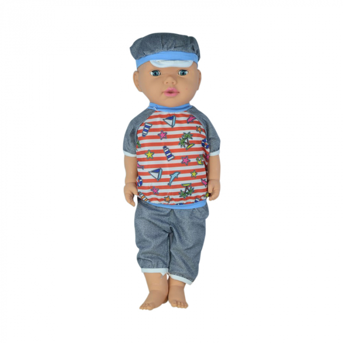 Papusa baietel 60 cm pentru fete 3+ ani Mini Junior 056228-3I, Multicolor [1]