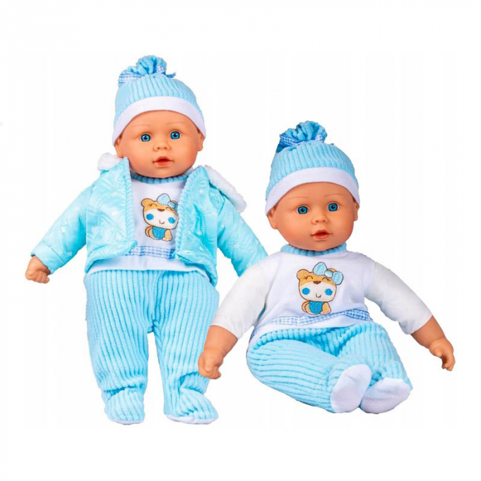 Papusa baietel 40 cm pentru fete Anek SP83512, Albastru [3]