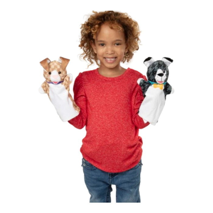 Păpușă de mână, in forma de pisica, Mini Junior PM0509P3, Gri [3]