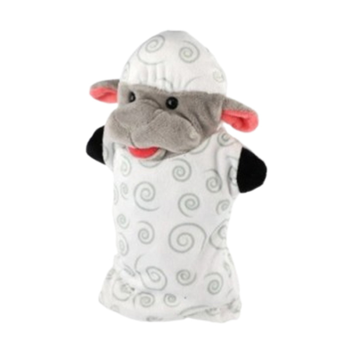 Păpușă de mână, in forma de oaie, Mini Junior PM0509O, Alb [2]