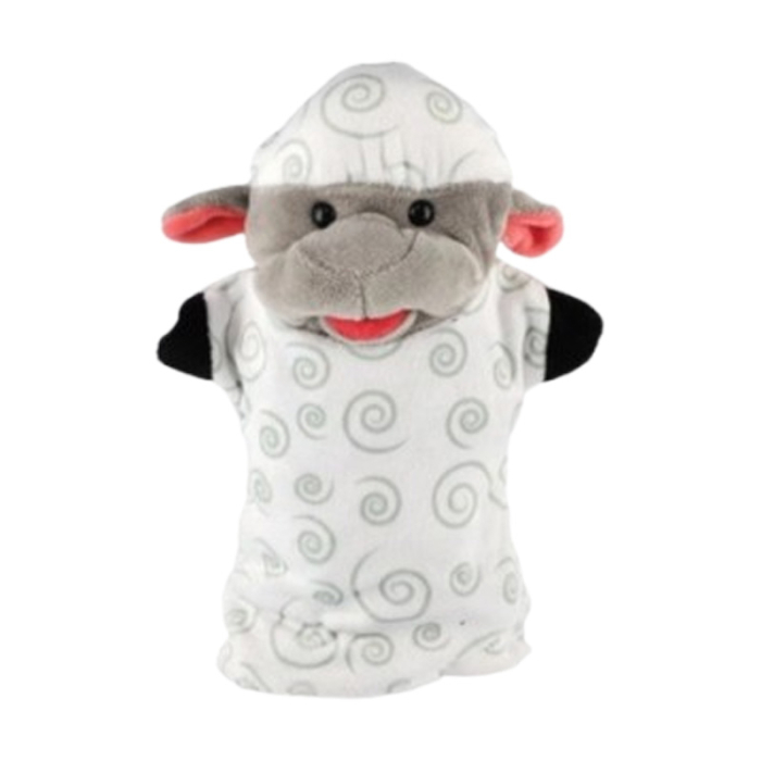 Păpușă de mână, in forma de oaie, Mini Junior PM0509O, Alb [1]
