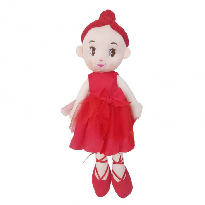 Papusa balerina muzicala de plus RCO WJ720835-R, Rosu [1]