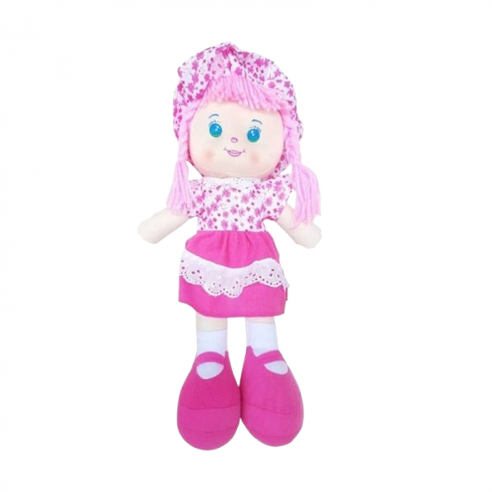 Papusa muzicala de plus, 35 cm, Mini Junior WJ7212-35-M-2, Roz [1]