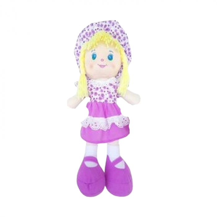 Papusa muzicala de plus, 35 cm, Mini Junior WJ7212-35-M, Mov [1]
