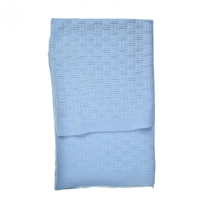 Patura 85 x 60 cm, pentru bebelusi, Mini Junior PT0805A, Albastru [2]