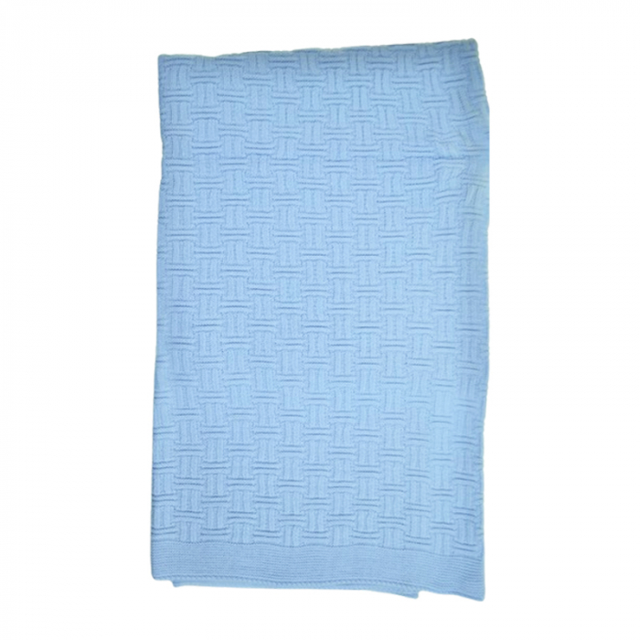 Patura 85 x 60 cm, pentru bebelusi, Mini Junior PT0805A, Albastru [1]