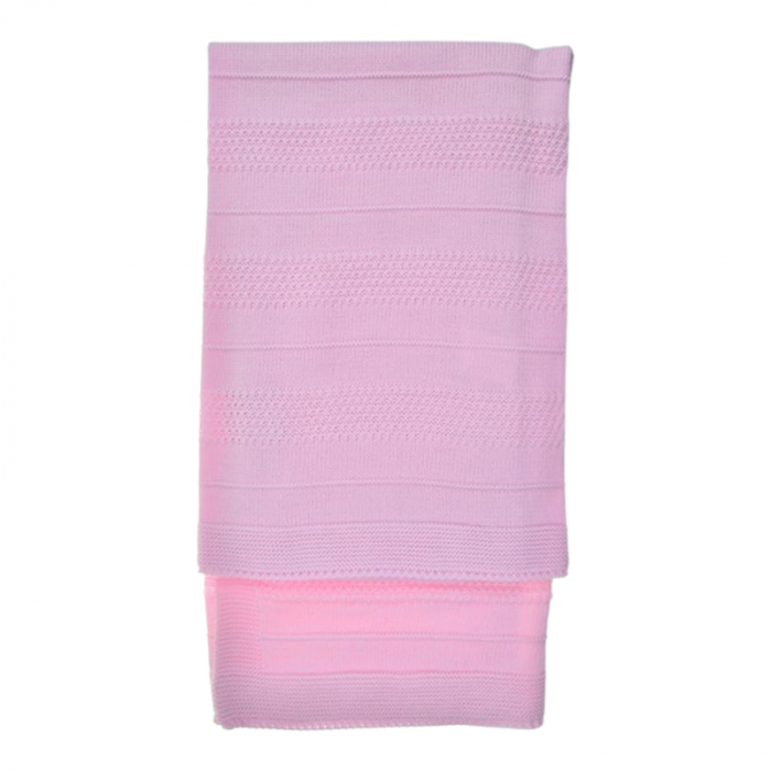 Patura 95 x 85 cm, pentru bebelusi, Mini Junior 4121R, Roz [2]
