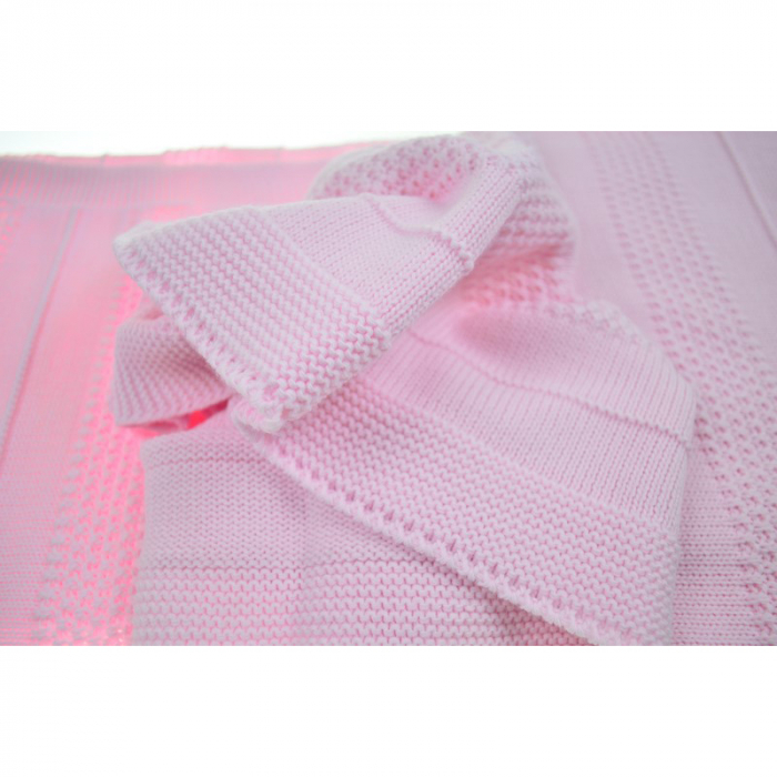 Patura 95 x 85 cm, pentru bebelusi, Mini Junior 4121R, Roz [3]