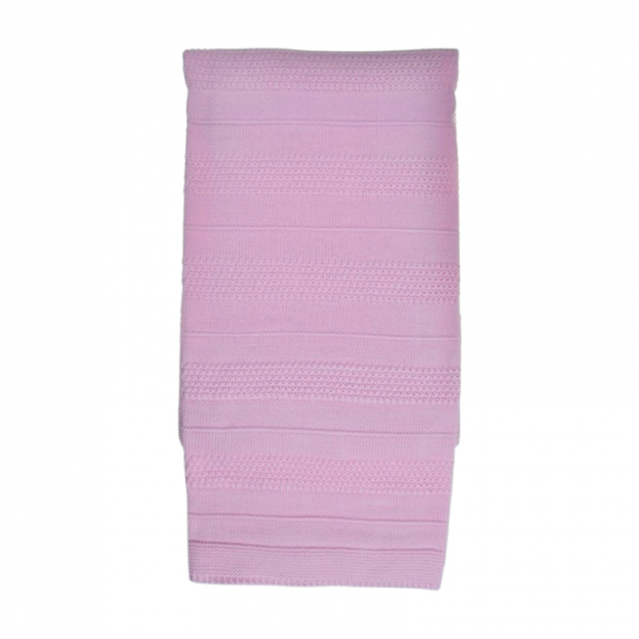 Patura 95 x 85 cm, pentru bebelusi, Mini Junior 4121R, Roz [1]