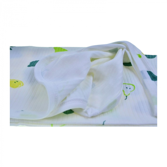 Patura din bumbac 90 x 80 cm, pentru bebelusi, Mini Junior PT0805FC, Alb [3]