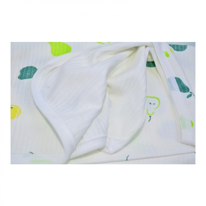 Patura din bumbac 90 x 80 cm, pentru bebelusi, Mini Junior PT0805FC, Alb [2]