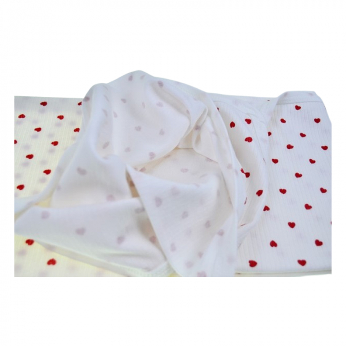 Patura din bumbac 90 x 80 cm, pentru bebelusi, Mini Junior PT0805IR, Alb [4]