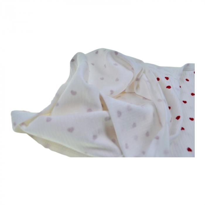 Patura din bumbac 90 x 80 cm, pentru bebelusi, Mini Junior PT0805IR, Alb [3]