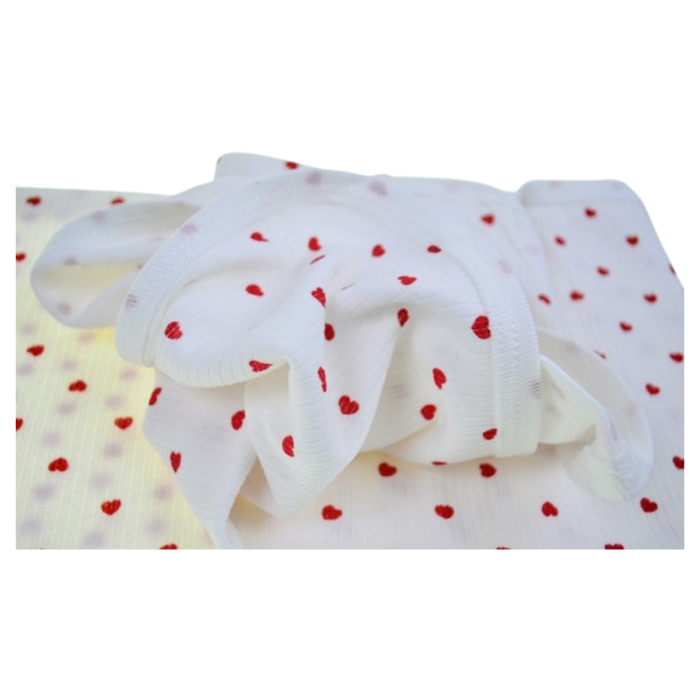 Patura din bumbac 90 x 80 cm, pentru bebelusi, Mini Junior PT0805IR, Alb [2]