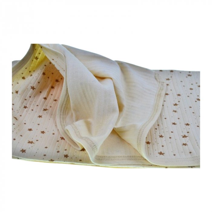 Patura din bumbac 90 x 80 cm, pentru bebelusi, Mini Junior PT0805SB, Bej [3]