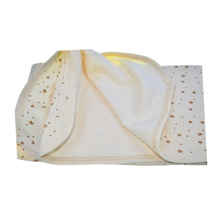 Patura din bumbac 90 x 80 cm, pentru bebelusi, Mini Junior PT0805SB, Bej [4]
