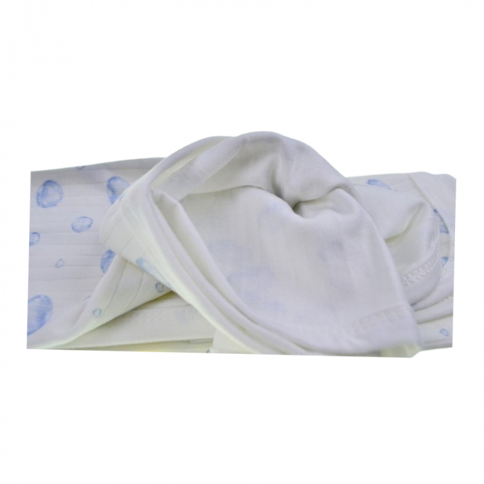 Patura din bumbac 90 x 90 cm, pentru copii, Mini Junior PT0805BA, Alb [3]
