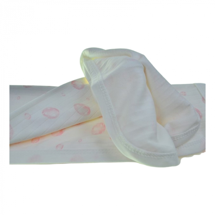 Patura din bumbac 90 x 90 cm, pentru copii, Mini Junior PT0805BR, Alb [3]