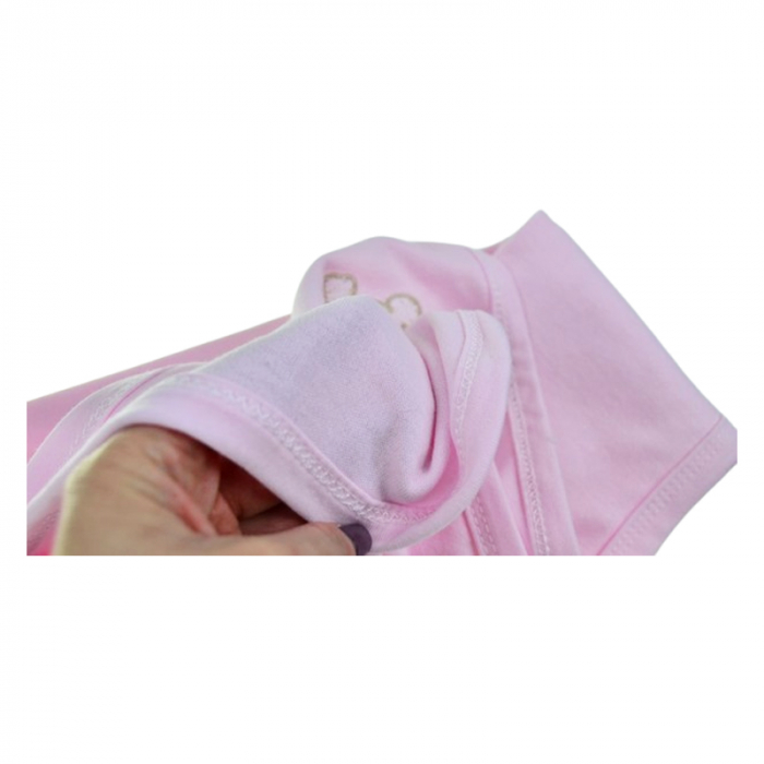 Patura din bumbac 90 x 90 cm, pentru copii, Mini Junior PT0805UR, Roz [4]