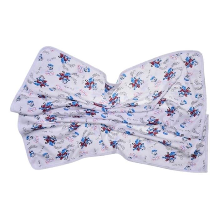 Patura din bumbac cu 2 straturi, 70 x 70 cm, pentru copii, Mini Junior PT1511UA, Alb [4]