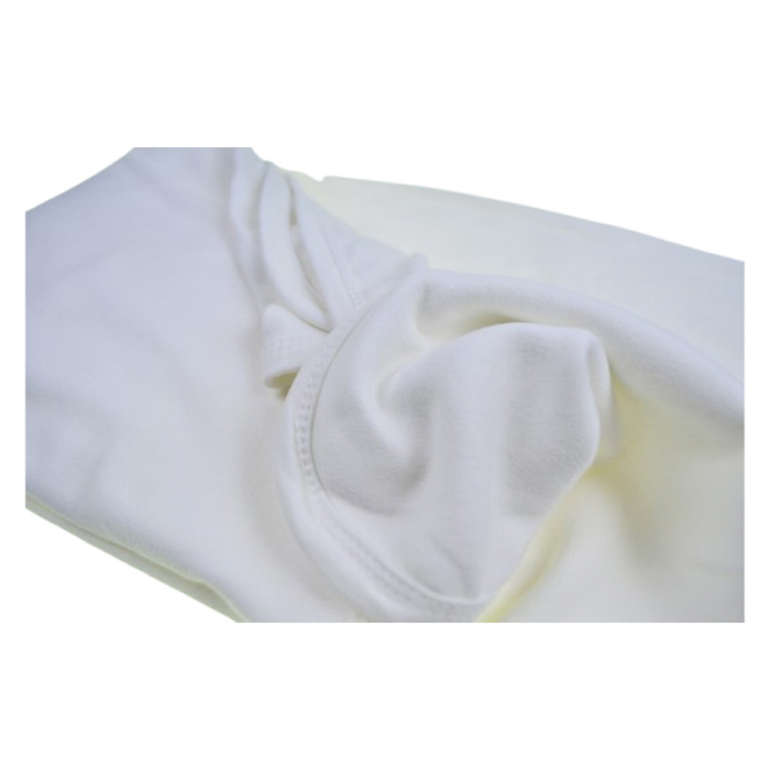 Patura din bumbac cu 2 straturi, 85 x 80 cm, pentru copii, Mini Junior PT0805LR-2, Alb [3]