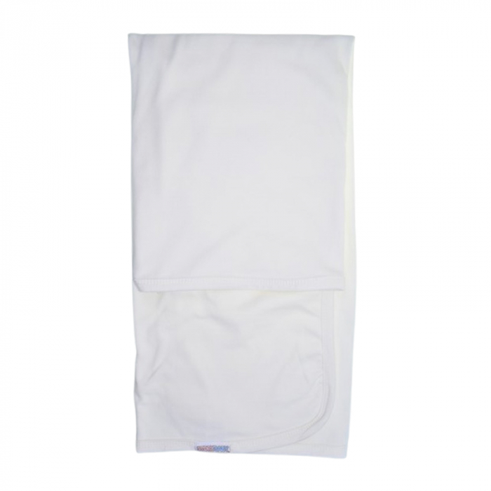 Patura din bumbac cu 2 straturi, 85 x 80 cm, pentru copii, Mini Junior PT0805LR-2, Alb [2]