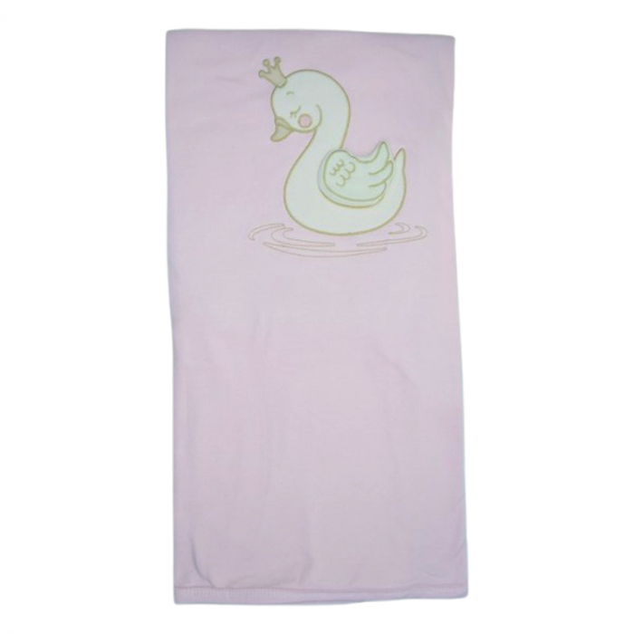 Patura din bumbac cu 2 straturi, 85 x 80 cm, pentru copii, Mini Junior PT0805LR, Roz [1]