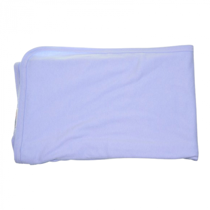 Patura din bumbac cu 2 straturi, 85 x 80 cm, pentru copii, Mini Junior PT0805MA, Albastru [2]