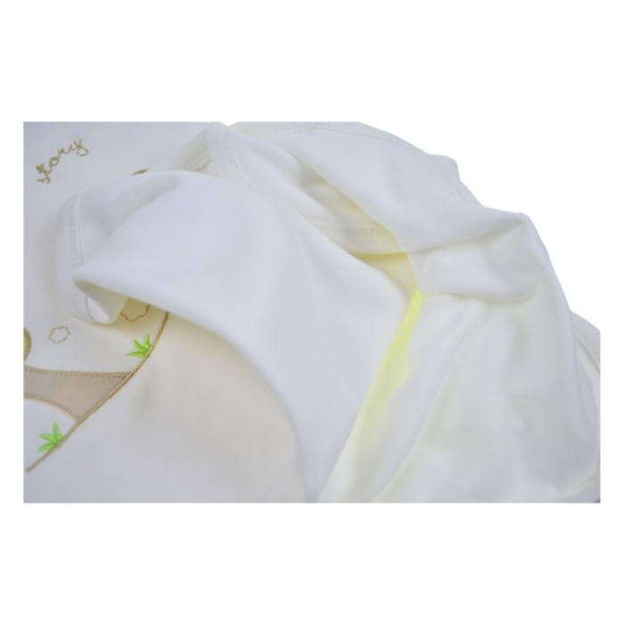 Patura din bumbac cu 2 straturi, 85 x 80 cm, pentru copii, Mini Junior PT0805MR-2, Alb [4]