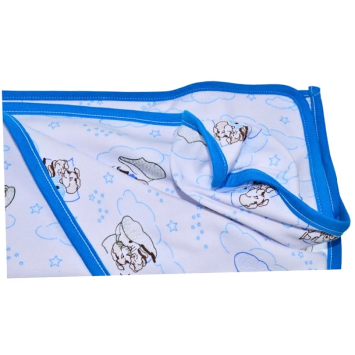 Patura din bumbac cu 2 straturi, 90 x 70 cm, pentru copii, Mini Junior PS1511UA, Albastru [3]