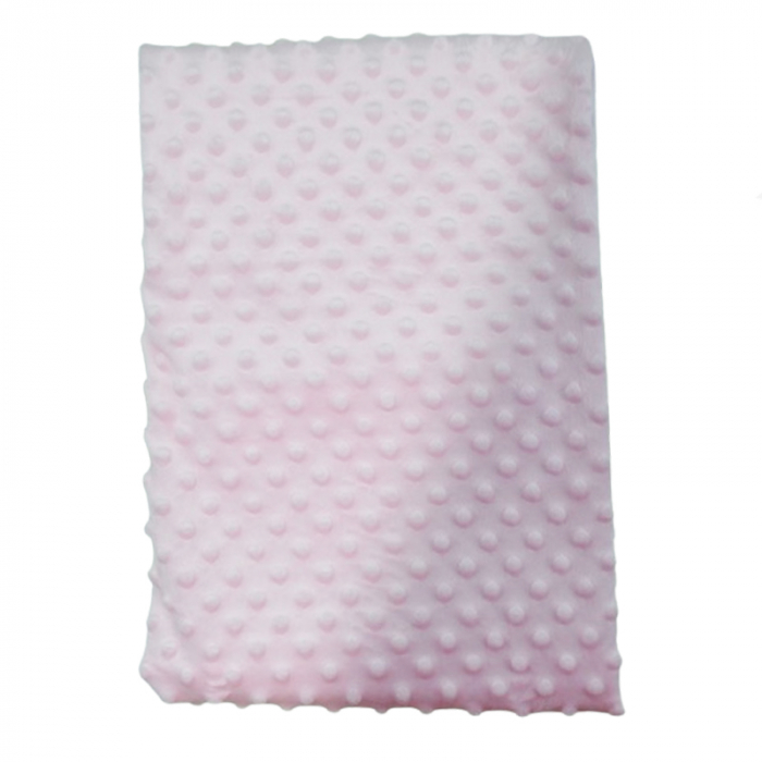 Patura din bumbac pentru copii 2 straturi 80 x 80 cm Mini Junior PBBMJ-08, Roz [2]