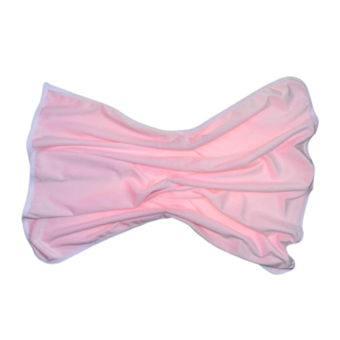 Patura din bumbac si catifea, cu 2 straturi, 80 x 80 cm, pentru fete, Mini Junior PT1511R, Roz [4]