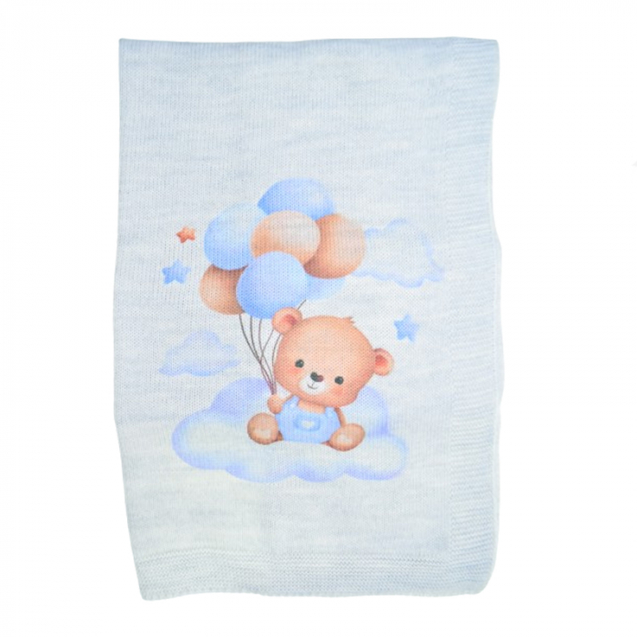 Patura pentru baieti 80 x 90 cm Mini Junior PT-MJ16, Gri [1]