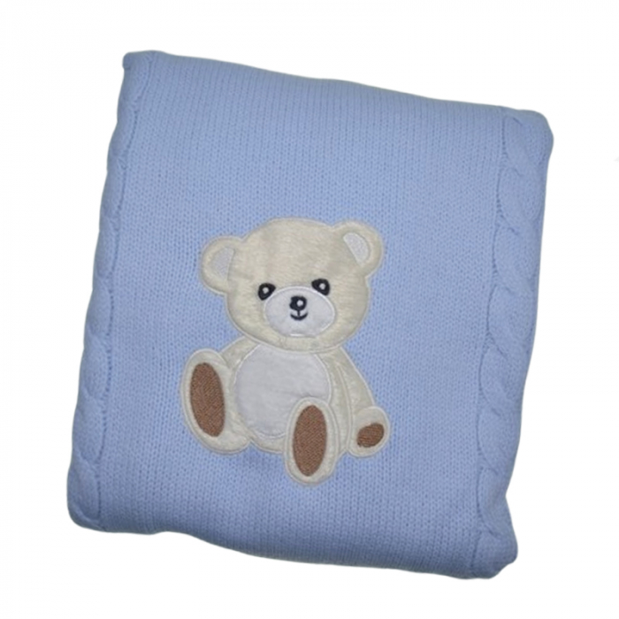 Patura pentru copii 95 x 90 cm Mini Junior PT-MJ37, Albastru [1]