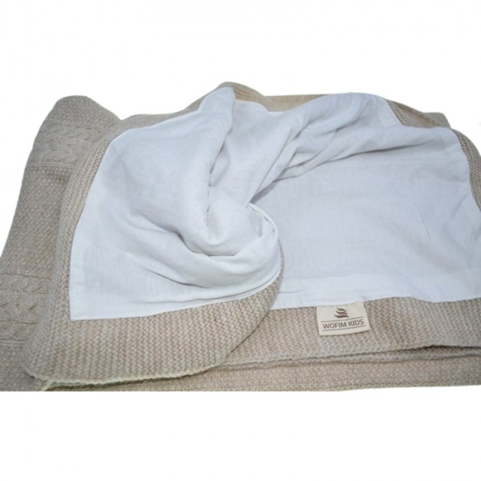 Patura pentru copii 100 x 90 cm Mini Junior PT-MJ26, Bej [2]