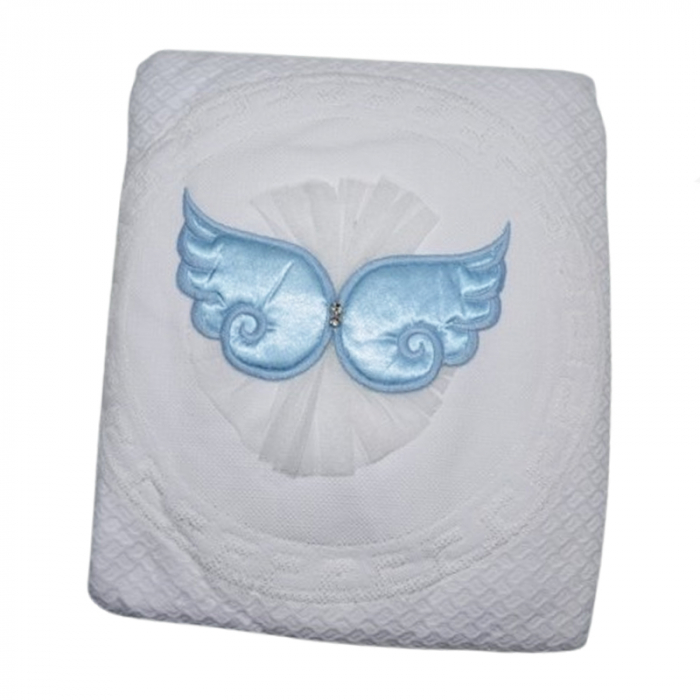 Patura pentru copii 90 x 80 cm Mini Junior PT-MJ44, Alb [1]