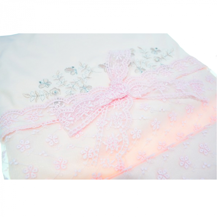 Patura pentru fete 80 x 80 cm Mini Junior PT-MJ7, Roz [2]