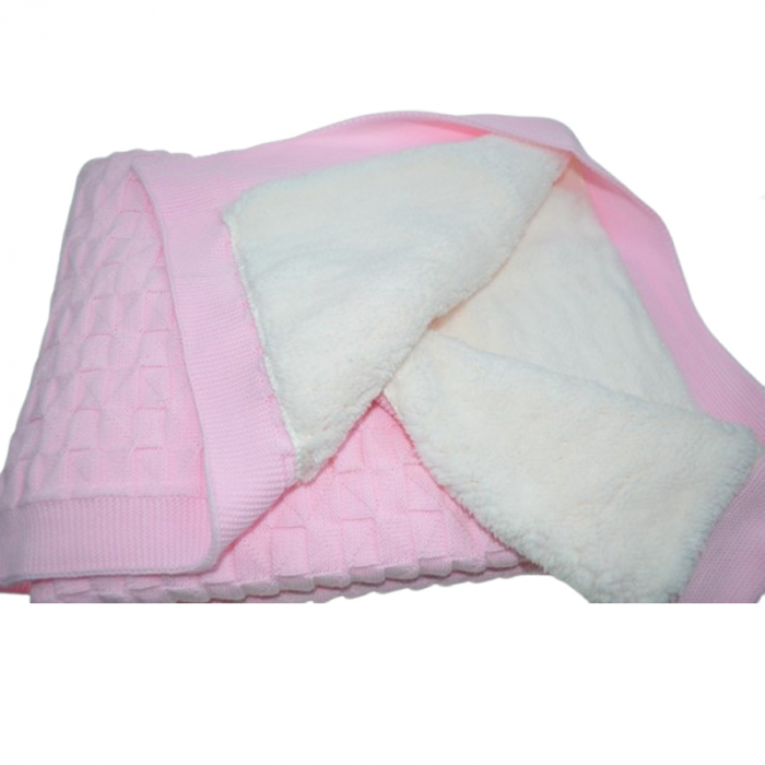 Patura pentru copii 90 x 80 cm Mini Junior PT-MJ30, Roz [2]