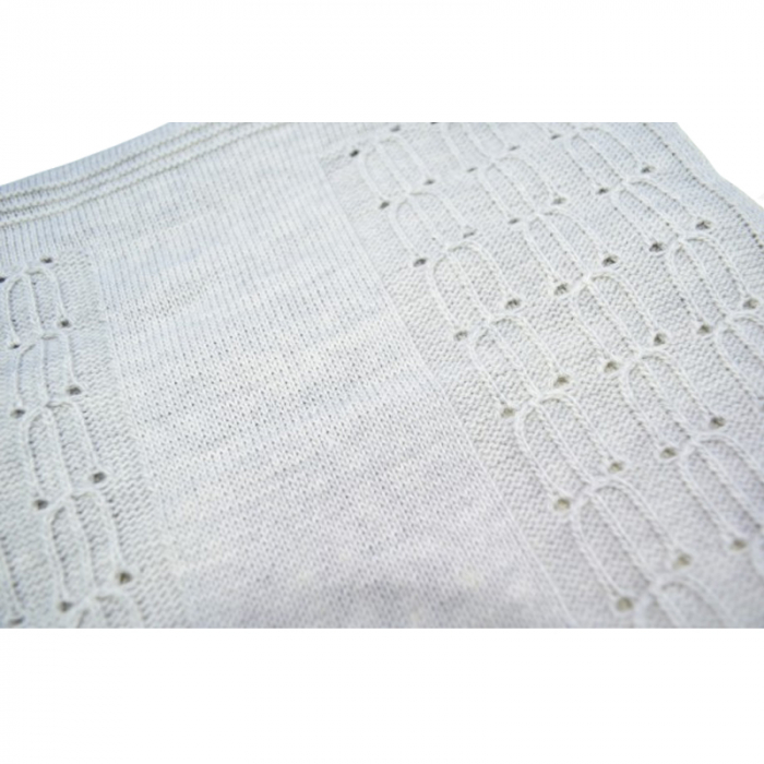 Patura pentru copii 85 x 80 cm Mini Junior PT-MJ14, Gri [2]