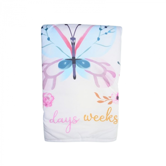 Patura pentru fotografierea cresterii bebelusilor, 90 x 90 cm, Babyline PT840, Alb [5]